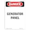 Signmission Safety Sign, OSHA Danger, 10" Height, Generator Panel, Portrait OS-DS-D-710-V-1967 - alternate 1